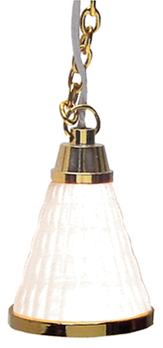 Dollhouse Miniature White Cone Hanging Lamp